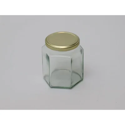 Glas 6-kantet 370ml med låg Ø70 kasse med 12 stk. NY