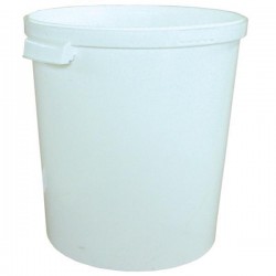 Spand / Beholder 31,5 liter med låg hvid - Aulum BiavlsCenter