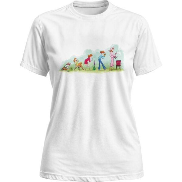 T-shirt evolution hvid - Dame model